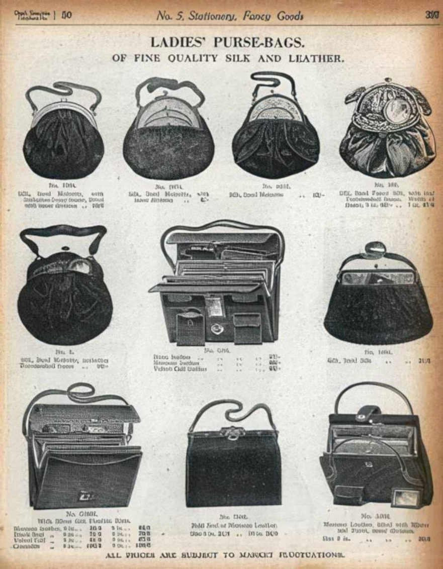 Ladies Purse Bags Vintage Retro Advert Ads A4 Photo Print
