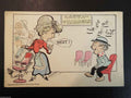 Lady Barbers Comic 1900s barber advert A4 Photo Print