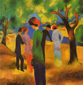 Lady In A Green Jacket August Macke Expressionism A4 Photo Print
