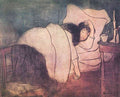 Lady In Bed Joseph Rippl Ronai Symbolism A4 Photo Print