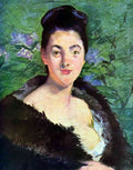 Lady In Fur Manet A4 Photo Print