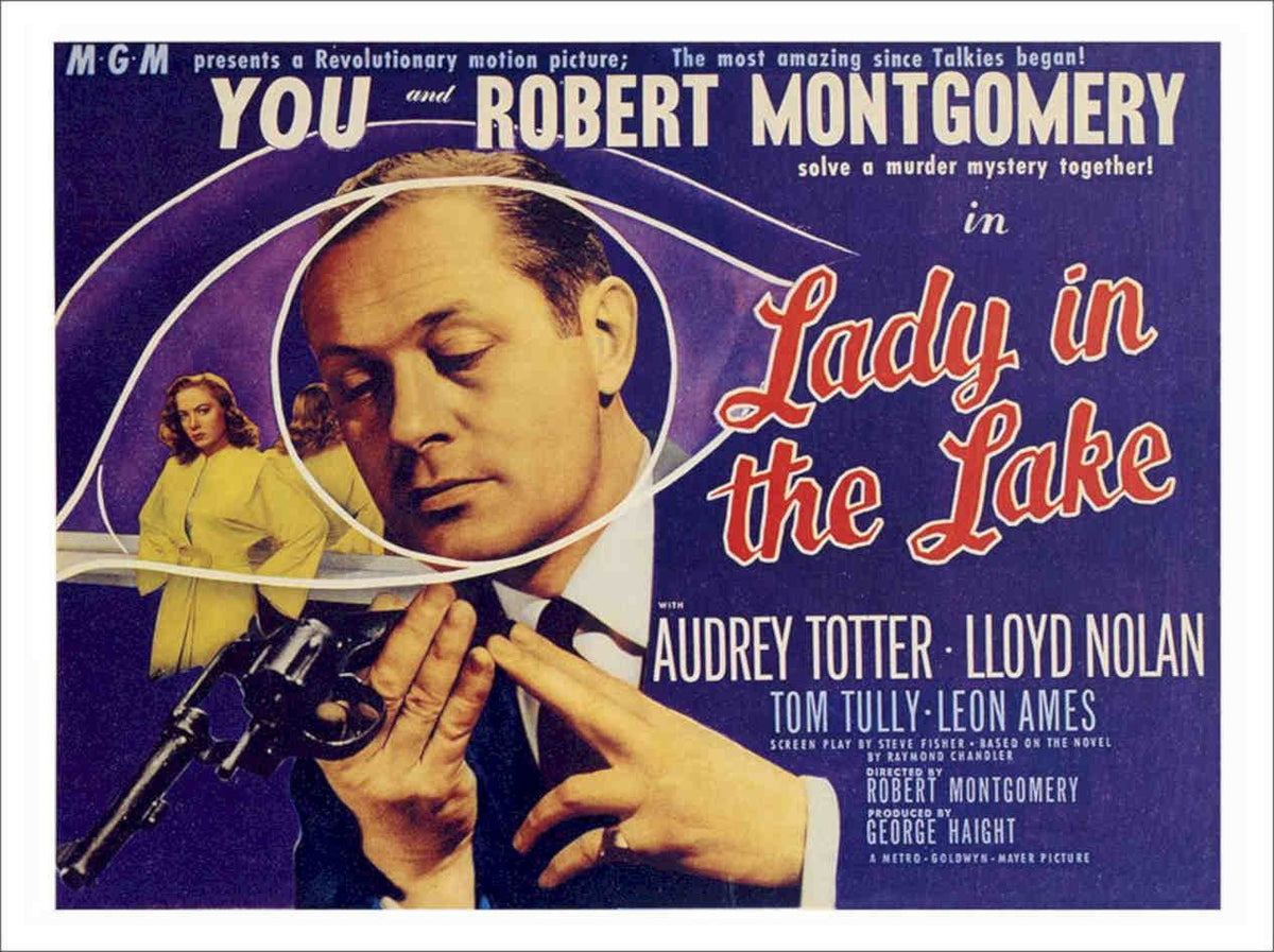 Lady In The Lake Raymond Chandler Movie Poster 1940s Vintage Retro Advert Poste
