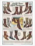 Lady Jane Style Footwear Ladies Shoes Boots 1919 Vintage Retro Advert Poster A4