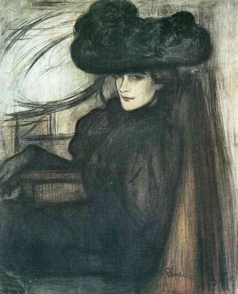 Lady With Black Veil Joseph Rippl Ronai Symbolism A4 Photo Print