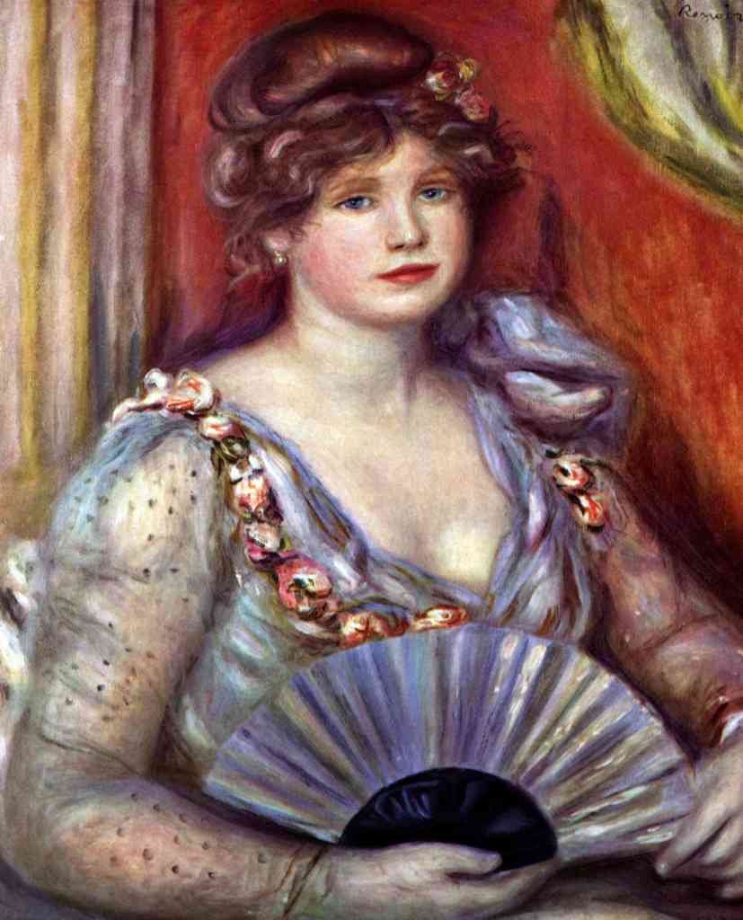 Lady With Fan Renoir A4 Photo Print