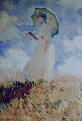 Lady With Umbrella A4 Photo Print