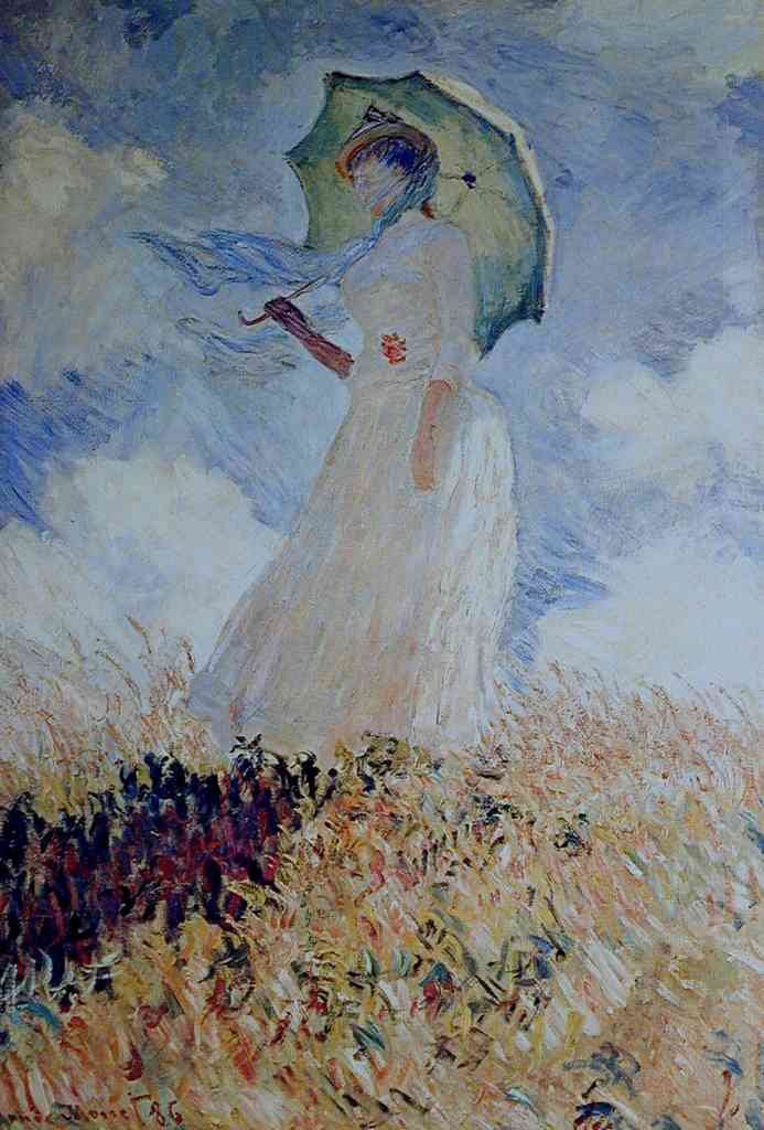 Lady With Umbrella A4 Photo Print