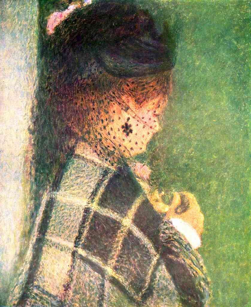 Lady With Veil Renoir A4 Photo Print