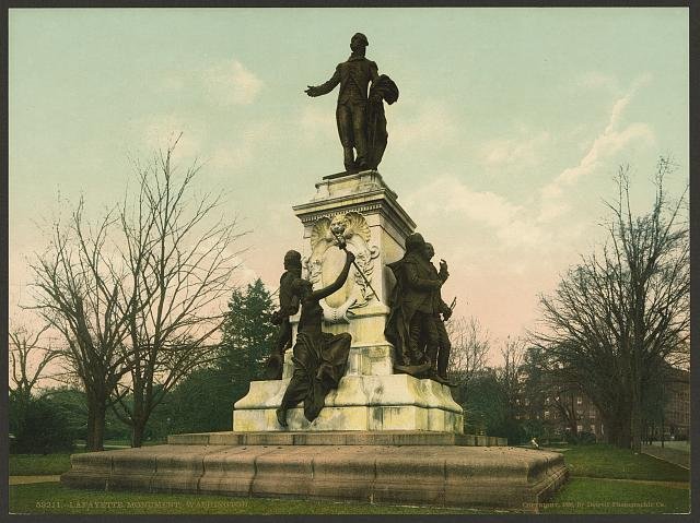 Lafayette Monument Washington Vintage A4 Photo Print