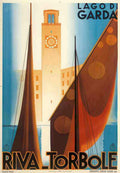 Lago Torbole Garda Vintage Retro Advert Ads A4 Photo Print