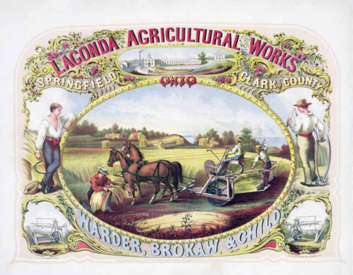 Lagonda Reaper Harvest 1 Vintage Retro Advert Poster A4 Photo Print