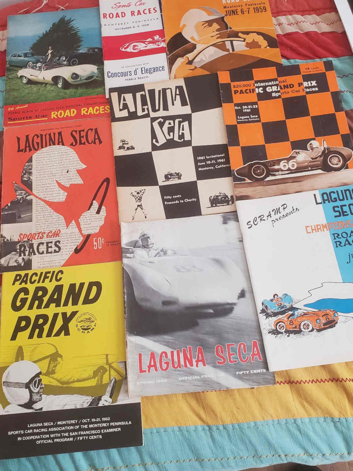 Laguna Seca Programs Vintage Retro Advert Poster A4 Photo Print
