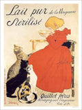 Lait Pur De La Vingeanne Cats Theophile Alexandre Steinle Vintage Retro Advert 