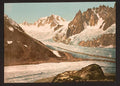 Lake Blanc view of the Garden Chamonix Valley Vintage A4 Photo Print
