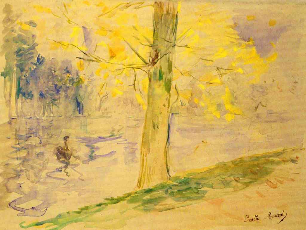 Lake In Bois De Boulogne Morisot A4 Photo Print
