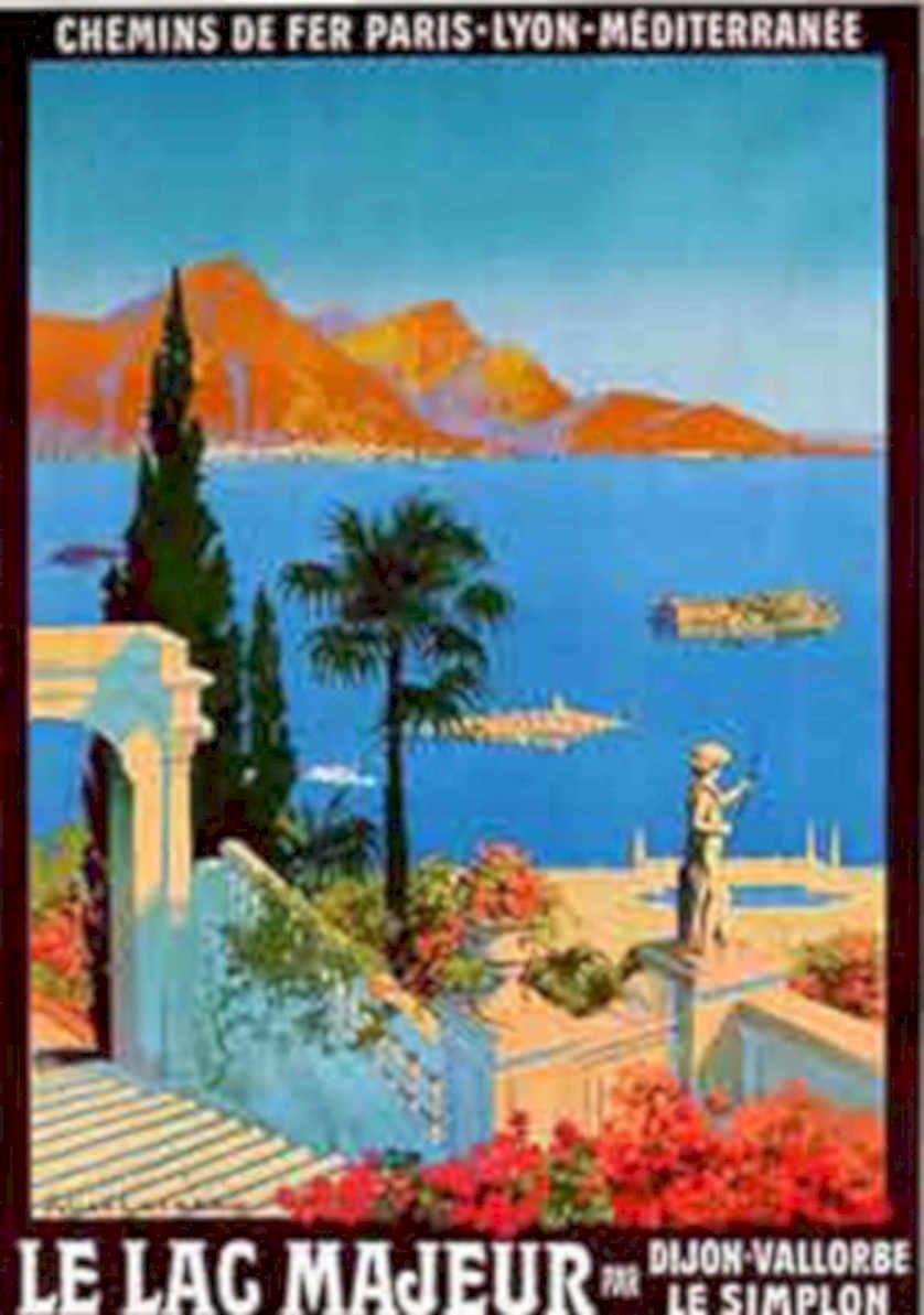 Lake Majeur Parislyon Vintage Retro Advert Poster A4 Photo Print