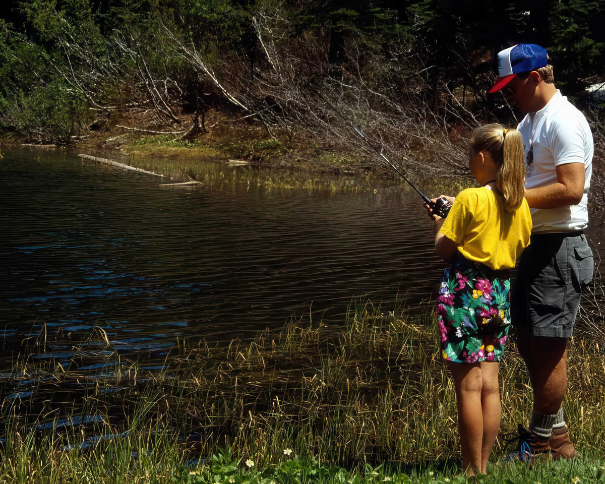 Lake Reflection Fishing A4 Photo Print