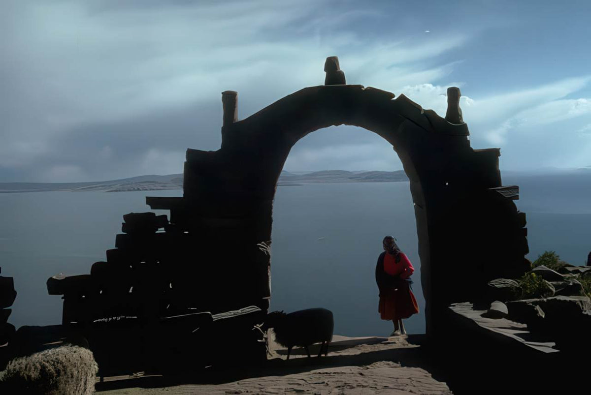 Lake Titicaca Ruins A4 Photo Print