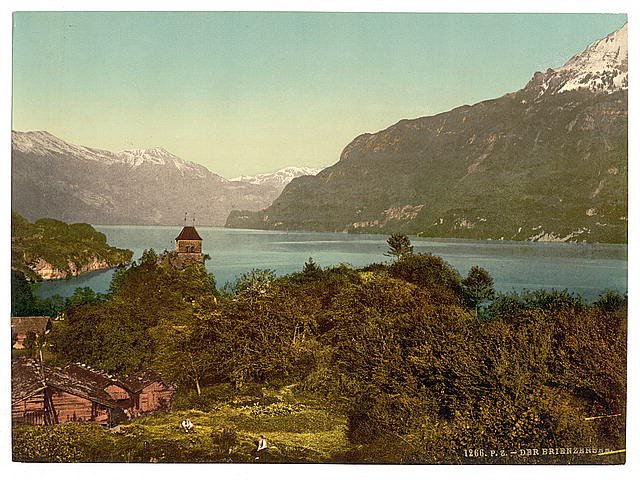 Lake of Brienz Bernese Oberland Vintage A4 Photo Print