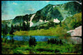 Lakes and rivers 026019 Lake With Mountain In Utah A4 Limited Edition Watercolour Print