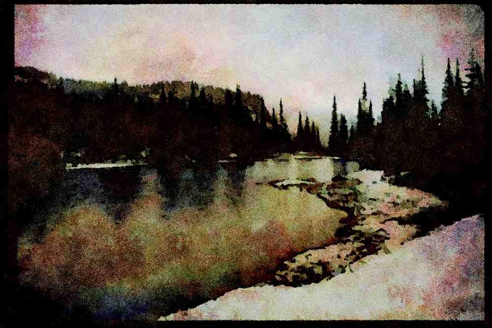 Lakes and rivers 026021 Winter Lake A4 Limited Edition Watercolour Print