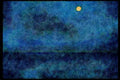Lakes and rivers 026032 Full Moon Over Calm Ocean A4 Limited Edition Watercolour Print