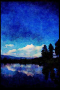 Lakes and rivers 026052 Small Boat Docks, Reflected A4 Limited Edition Watercolour Print