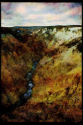 Lakes and rivers 026054 River Rapids In Steep Canyon A4 Limited Edition Watercolour Print