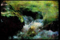 Lakes and rivers 026056 Sparkling Water Over Green Rocks A4 Limited Edition Watercolour Print
