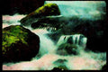 Lakes and rivers 026057 Rushing Water, Mossy Rocks A4 Limited Edition Watercolour Print