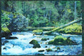 Lakes and rivers 026081 Logs Over Mountain A4 Limited Edition Watercolour Print