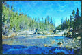 Lakes and rivers 026084 River Falling Through Rocks A4 Limited Edition Watercolour Print