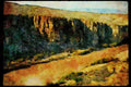 Lakes and rivers 026093 Muddy River In Canyon A4 Limited Edition Watercolour Print