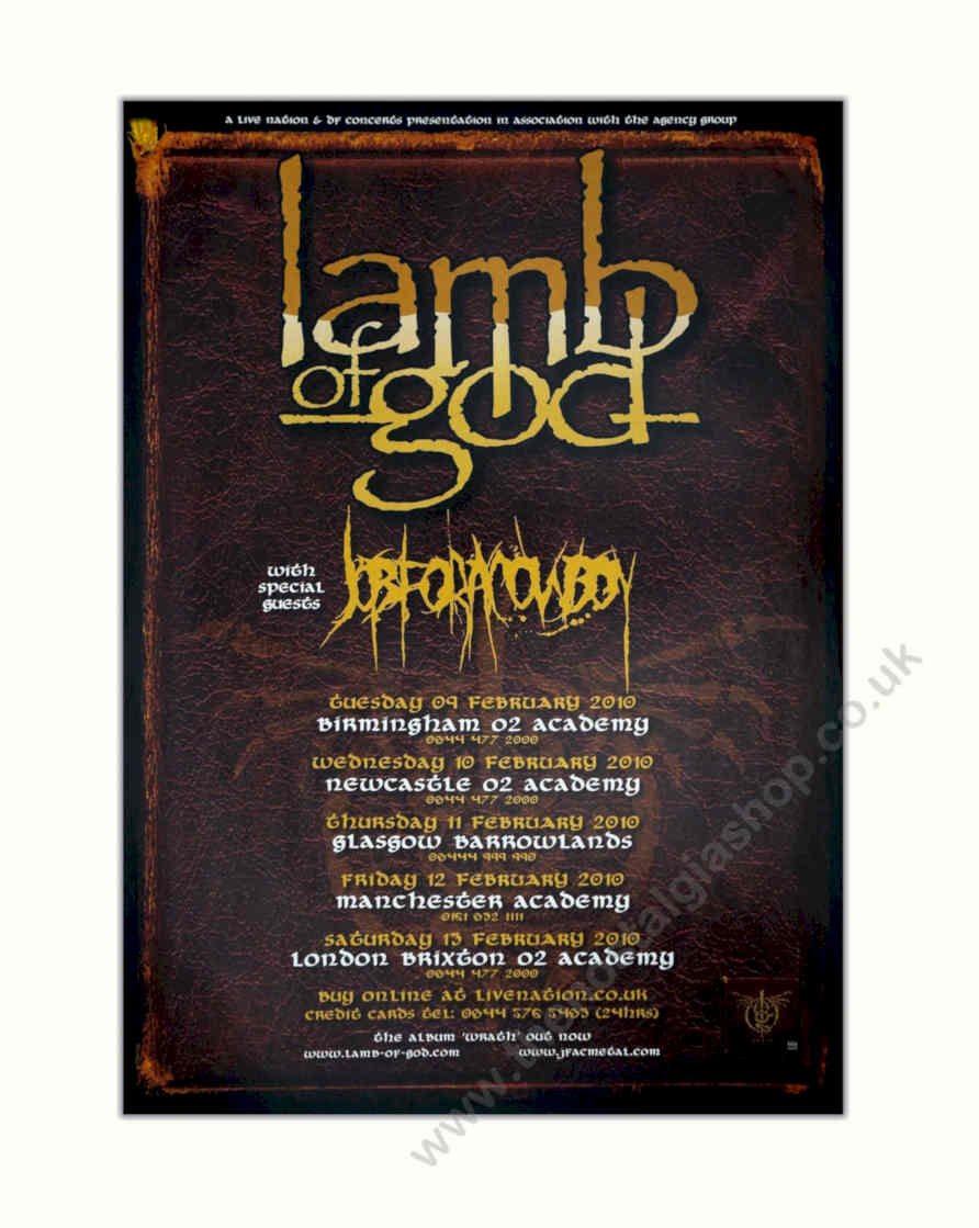 Lamb God Broken Vintage Retro Advert Poster A4 Photo Print