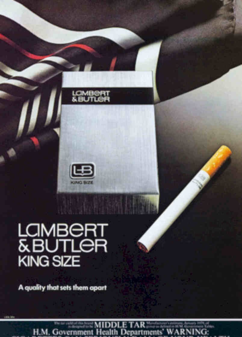Lambert Butler King Vintage Retro Advert Poster A4 Photo Print
