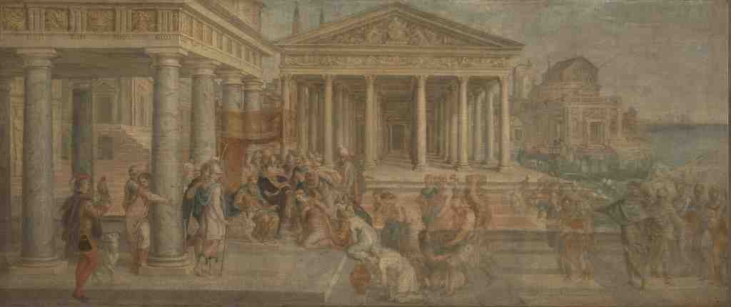 Lambert Sustris The Queen of Sheba before King Solomon A4 Photo Print