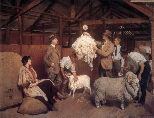 Lambert Weighing The Fleece A4 Photo Print