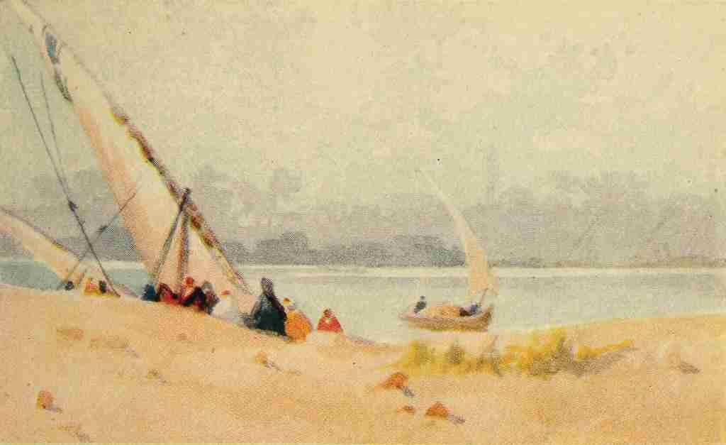 Lamplough Augustus Osborne 1877 1930 Egypt & how to see it 1907 A breezy day at Aboukir A4 Photo Print