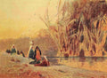 Lamplough Augustus Osborne 1877 1930 Egypt & how to see it 1907 On the banks of the Sweetwater canal A4 Photo Print