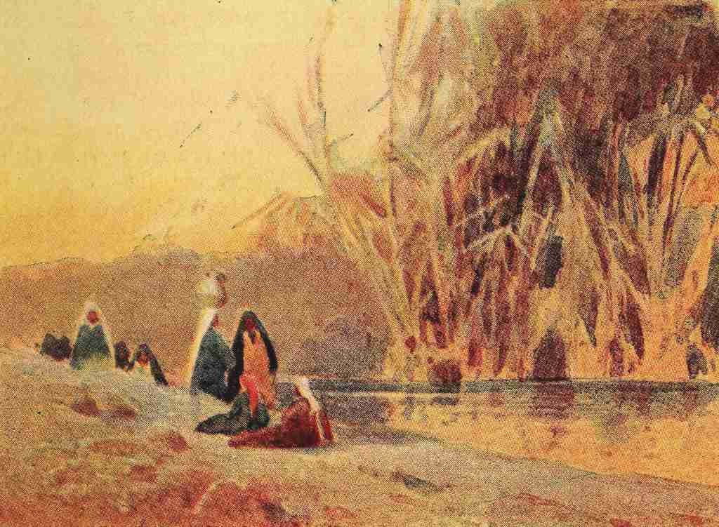 Lamplough Augustus Osborne 1877 1930 Egypt & how to see it 1907 On the banks of the Sweetwater canal A4 Photo Print