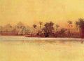 Lamplough Augustus Osborne 1877 1930 Egypt & how to see it 1907 The Nile off Sakkara A4 Photo Print