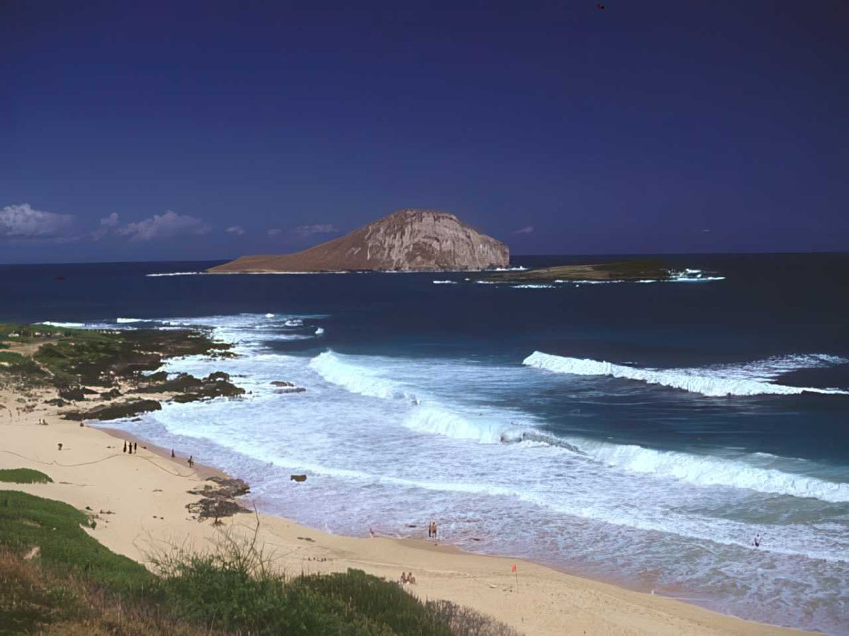 Lanai Beach Wave A4 Photo Print