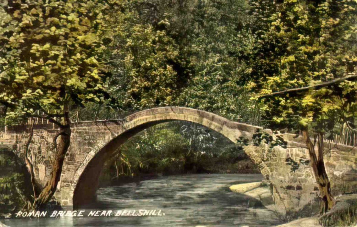 Lanarkshire Bellshill the nearby Roman Bridge Vintage A4 Photo Print
