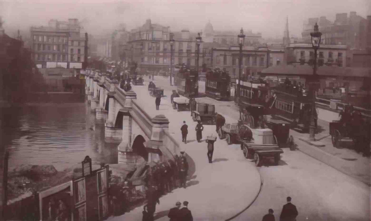 Lanarkshire Glasgow Bridge in 1907 Vintage A4 Photo Print