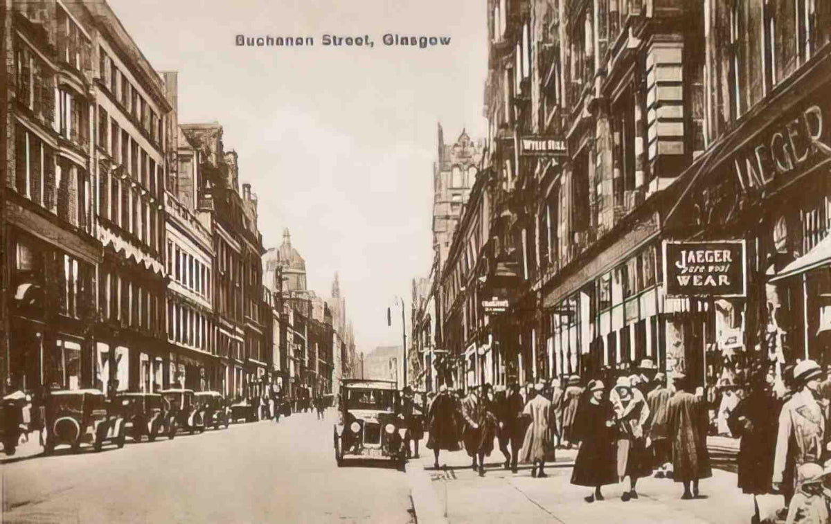 Lanarkshire Glasgow Buchanan Street 1930s Vintage A4 Photo Print