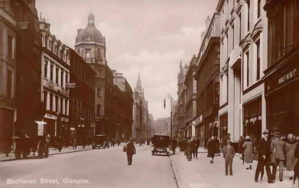 Lanarkshire Glasgow Buchanan Street early 1930s Vintage A4 Photo Print
