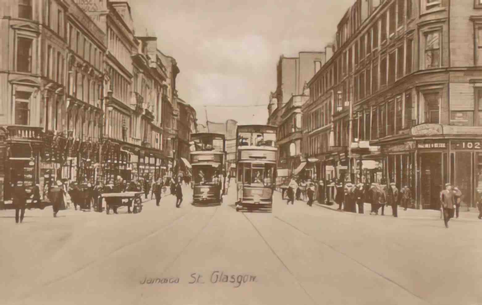 Lanarkshire Glasgow Jamaica Street Vintage A4 Photo Print