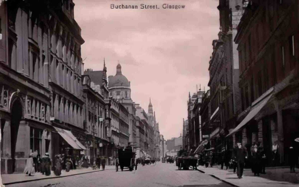 Lanarkshire Glasgow a Buchanan Street Vintage A4 Photo Print