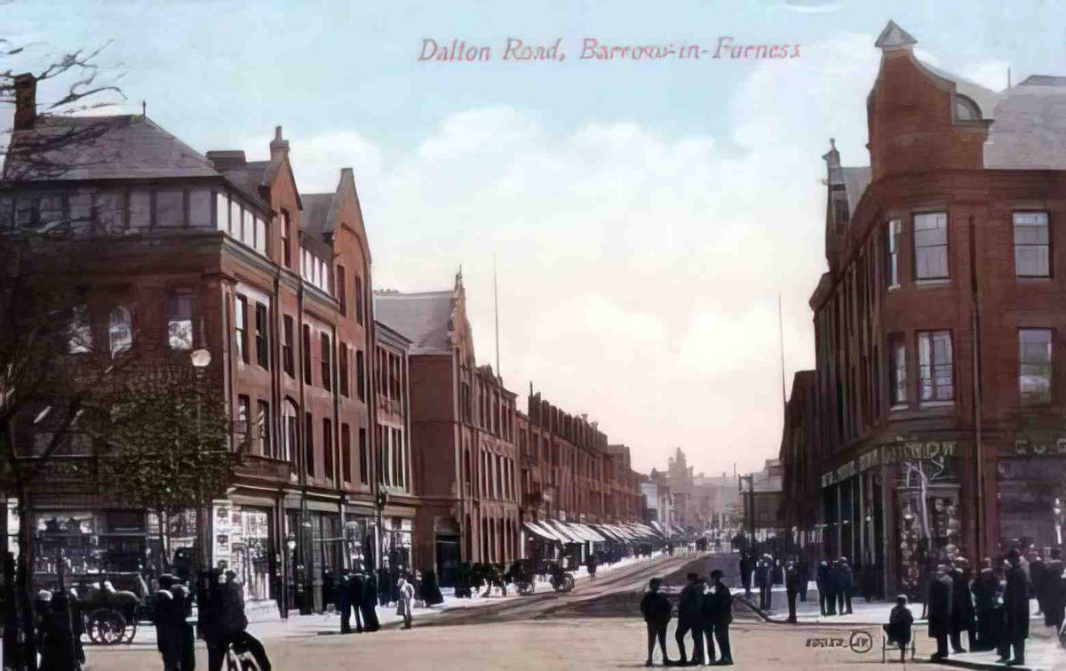 Lancashire Barrow Dalton Street 1910s Vintage A4 Photo Print