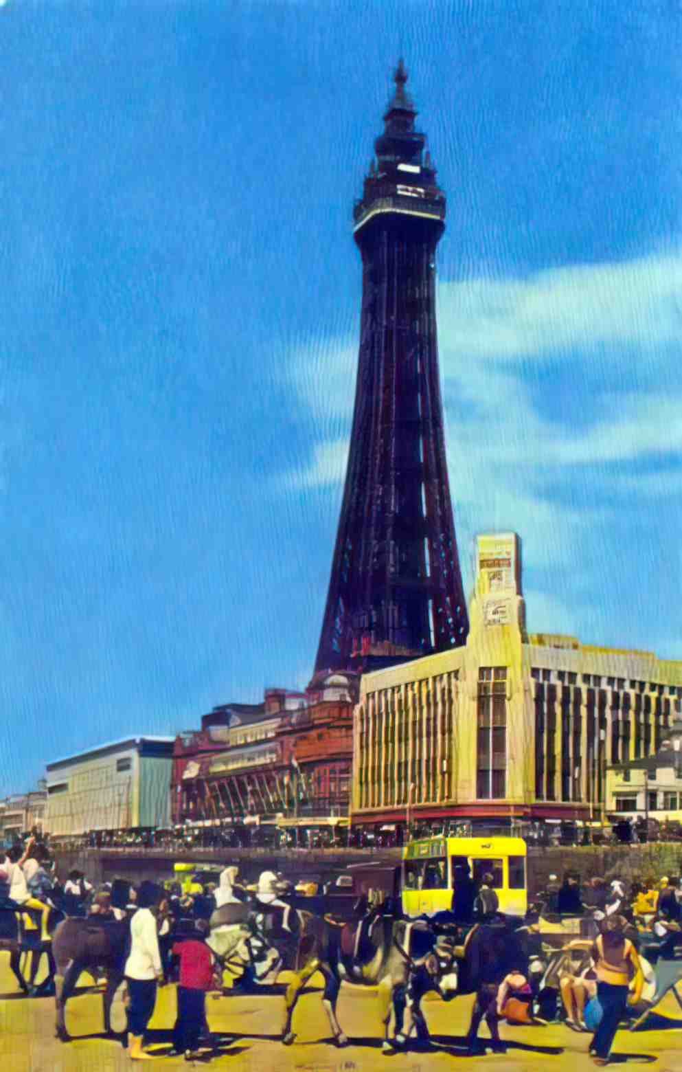 Lancashire Blackpool Donkeys 1960's Vintage A4 Photo Print